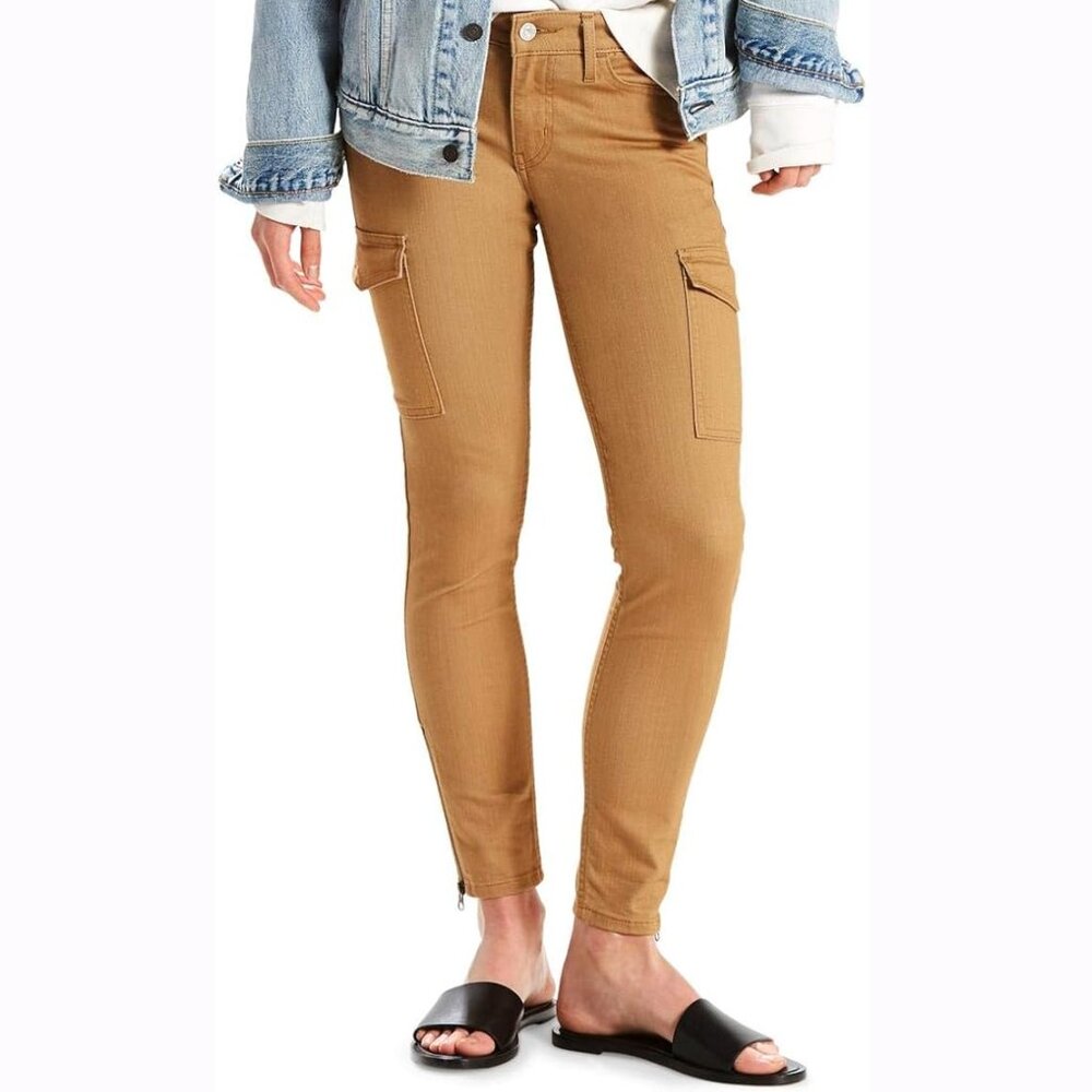 Levi's Women's 711 Utility Skinny Ankle Jeans, Refined Dijon, Size 28 (US 6), NW